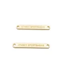 Logo Metal Label Oval Shape Custom Logo Metal Label For Swimwear