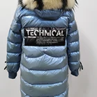 Ladies Long Coats Wholesale Winter Ladies Natural Fur Long Padding Jacket Fashion Coats Parka