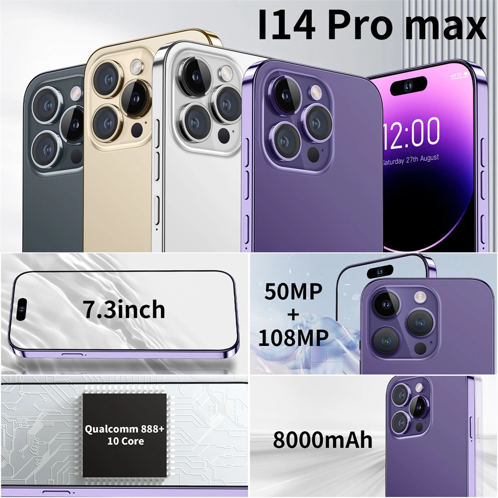 2023 Latest Smart Mobile Phone 14 Pro Max Original Brand New unlock Phone 14 Pro 5G Smart Mobile Phone i14