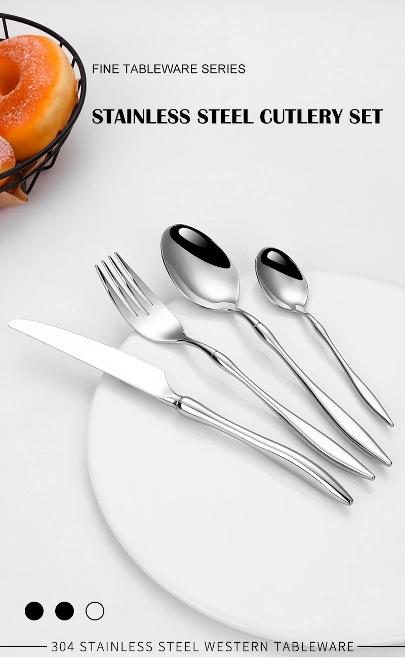 Luxury Stainless Steel 304 Durable Wedding Party Cutlery Set Customized Flatware