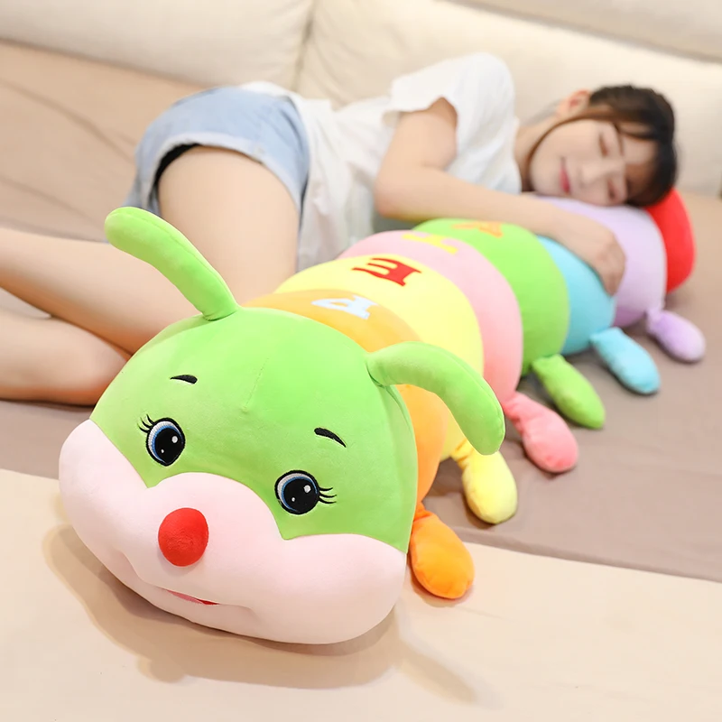 Hot Selling Plushies Toy Dolls Cute Kawaii's Long Caterpillar Peluches Toy Pillow Bed Pillow Cushion Sofa Decoration