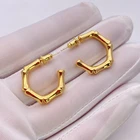 Bamboo Earrings Wholesale Fashion Designer Stud Gold Plated Bamboo Earrings For Women Jewelry