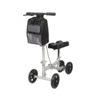 Silver Rollator Manufacturers Silver Rolling Lightweight Steel Adjustable Knee Walker Rollator For Broken Ankle