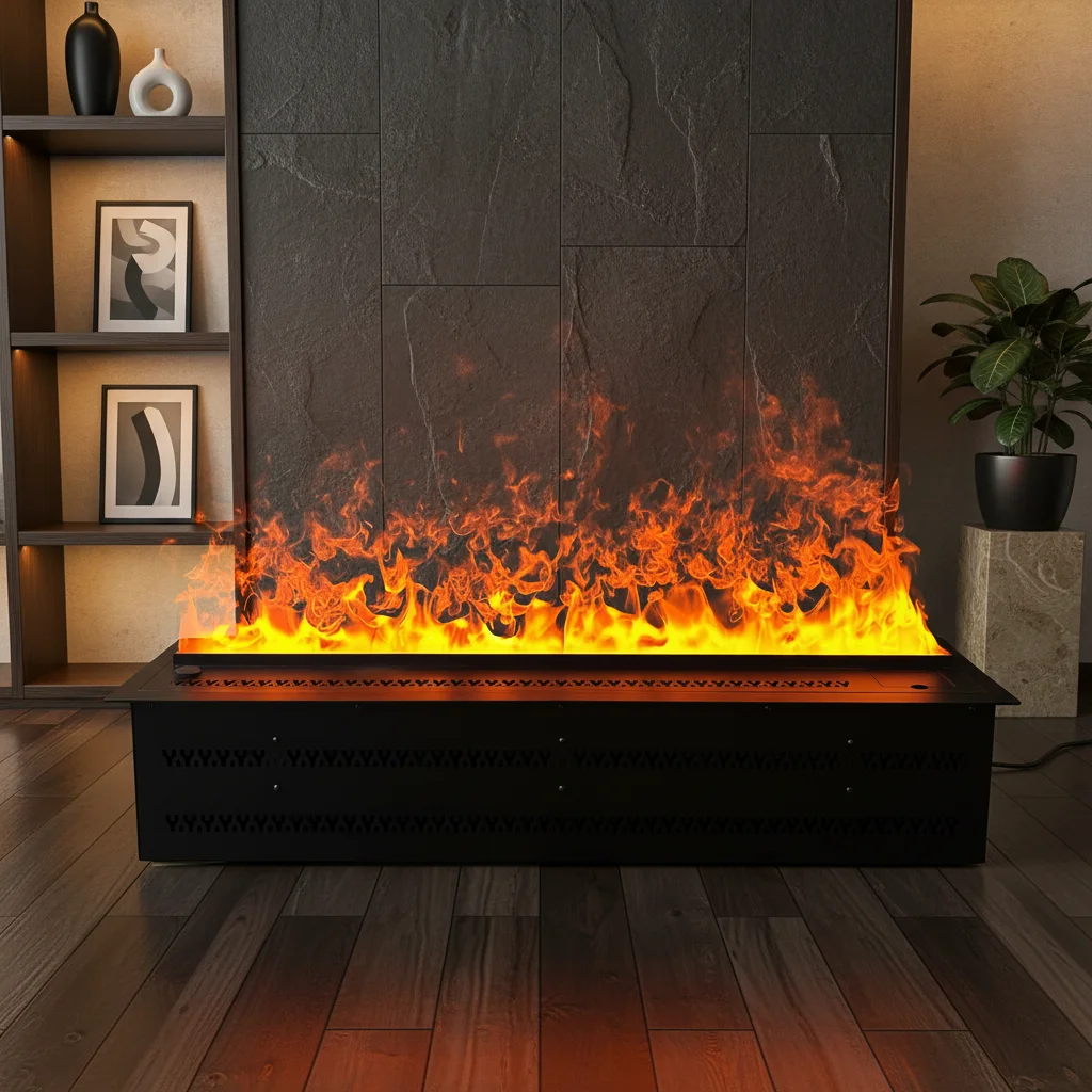 Electric Fireplace, Wall, 3D - detail 4