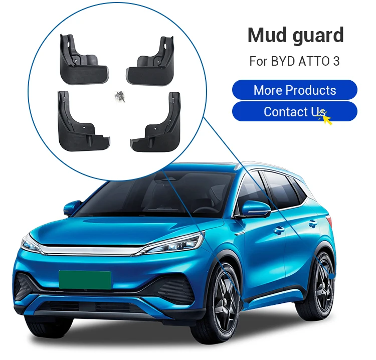 Atto 3 Exterior Accessories New Style Pp Plastic Mud Flap Car Front