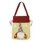 Year Holiday New Year Linen Drawstring Holiday Cartoon Candy Christmas Apple Bags For Decorations Home