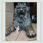 Brass Lion Statue Brass Statue Factory Custom Outdoor Life Size Decor Antique Brass Sitting Lion Statue