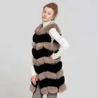 Ladies High Quality Pure Natural Animal Honourable Premium Thick Trim Elegant Classic Fox Ladies Wholesale Fur Vests