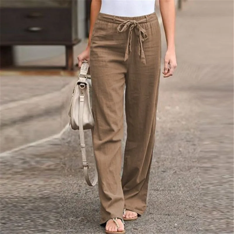 Sweat Pants 2021 Women Pants Cotton Linen