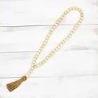 Bead Rustic Farmhouse Wood Bead Tassel Wall Hanging Garland Home Door Knob Decoration Pendant