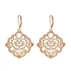 Earrings Flower Large Gold Earrings Hollow Out Dangle Flower Gift For Wife Mom