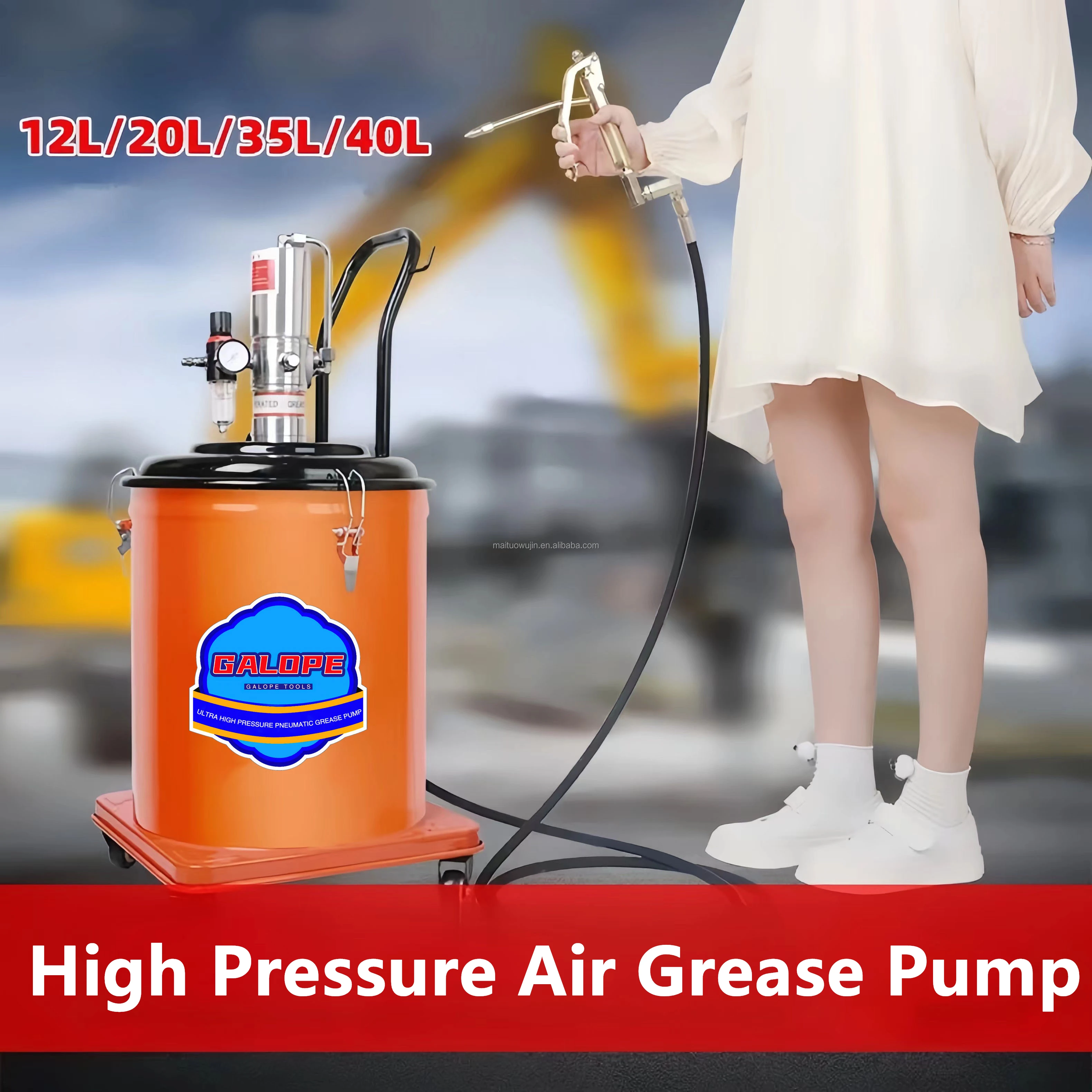 Gallon Bucket High Pressure Pneumatic Grease Pump L Barrel Air