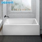 Bathtub Supplier Seawin Free Standing Solid Surface Indoor Large Acrylic Bathtub Walk In
