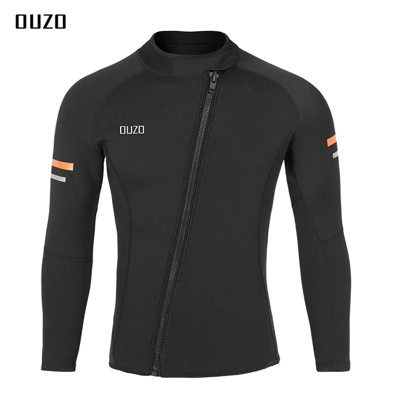 New 1.5mm Sun Protection Dive Swimsuit Split Top Men Long Sleeve Diving Surfing Wesuits Jacket