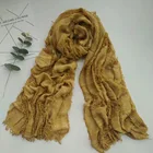 Design Hijab New Design Solid Color Satin File Cotton Hijab Shawl Tassel Scarf For Women