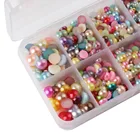 Pearls Wholesale Mixed Color Mixed Size Craft ABS Flatback Half Round Pearls