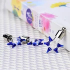 Pendant Glass Bottle Pendant Starfish Wishing/Necklace/Perfume/Glass/Rice Carve Bottle Clear Glass Teardrop Pendant