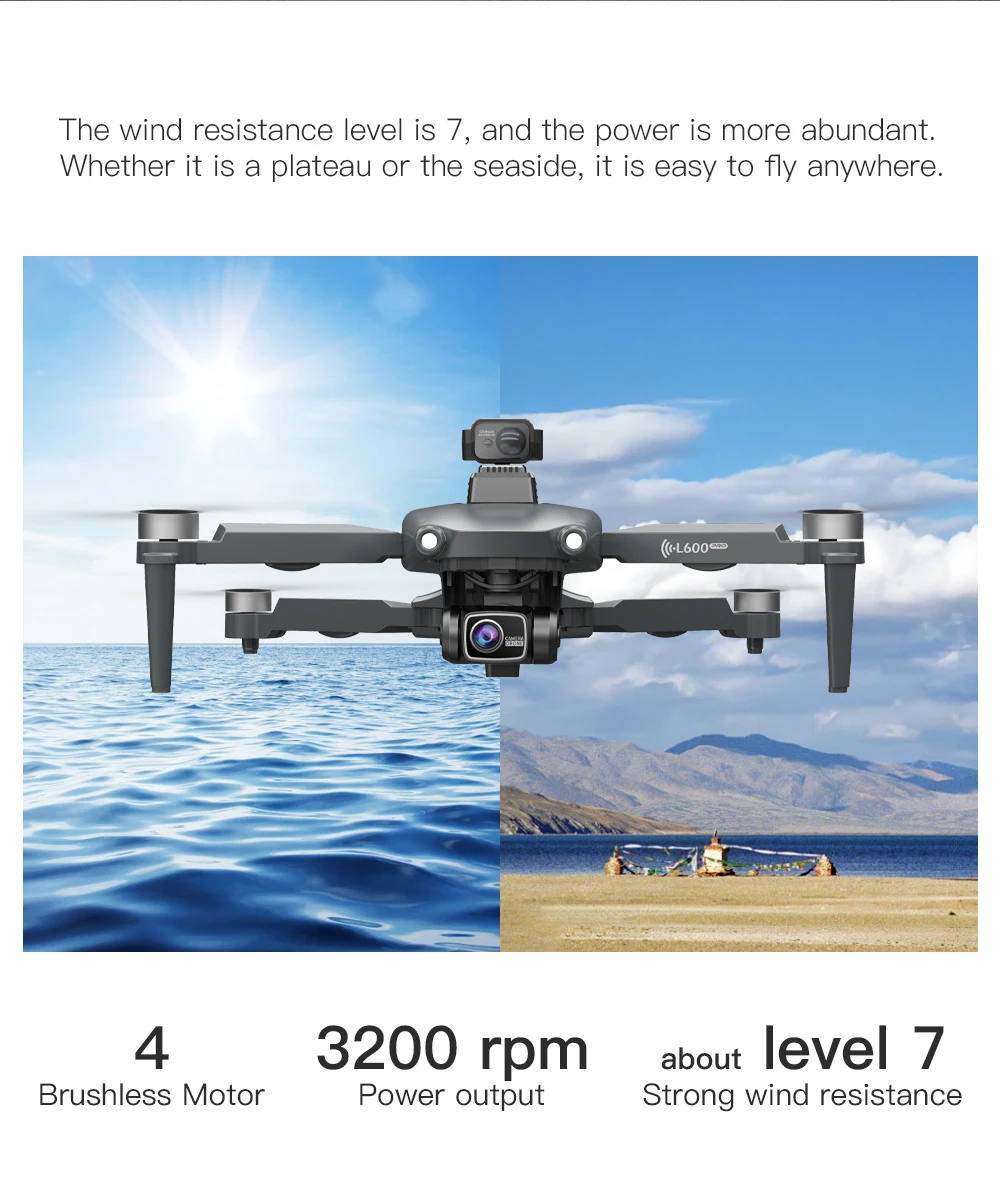 LYZRC L600 Pro Drone Foldable Long Range With 4K HD Camera And GPS 5G Wifi Fpv RC Quadcopter Folding Aircraft L600Pro Drone