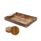 Tray Wood Tray Restaurant Farmhouse Multi Functional Scenes Use Luxurious Decorative Wooden Moon Tray