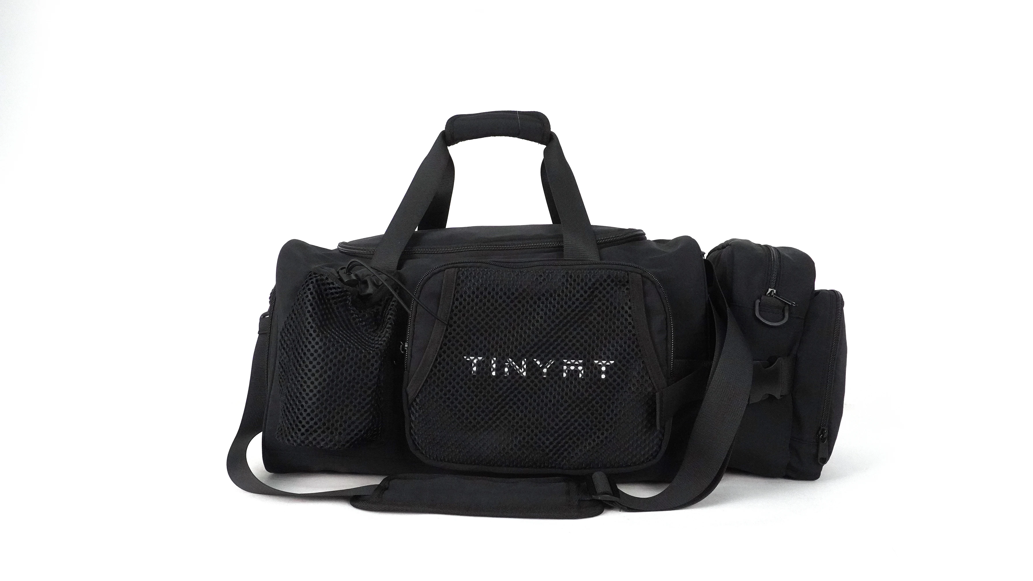 product tinyat unisex black travel backpack large capacity lightweight carry on luggage fashionable zipper waterproof single shoulder-2