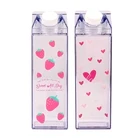 Shape Water Milk Water Bottle Shape Box Acrylic Clear Baby Milk Carton Packaging Water Bottle