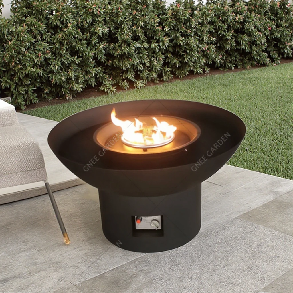 Outdoor Patio Heater, Steel, gas fireplace - detail 2