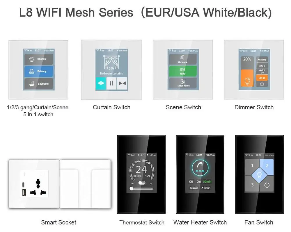 Lanbon Home Automation Models In Lcd Wifi Switch Smart Home With