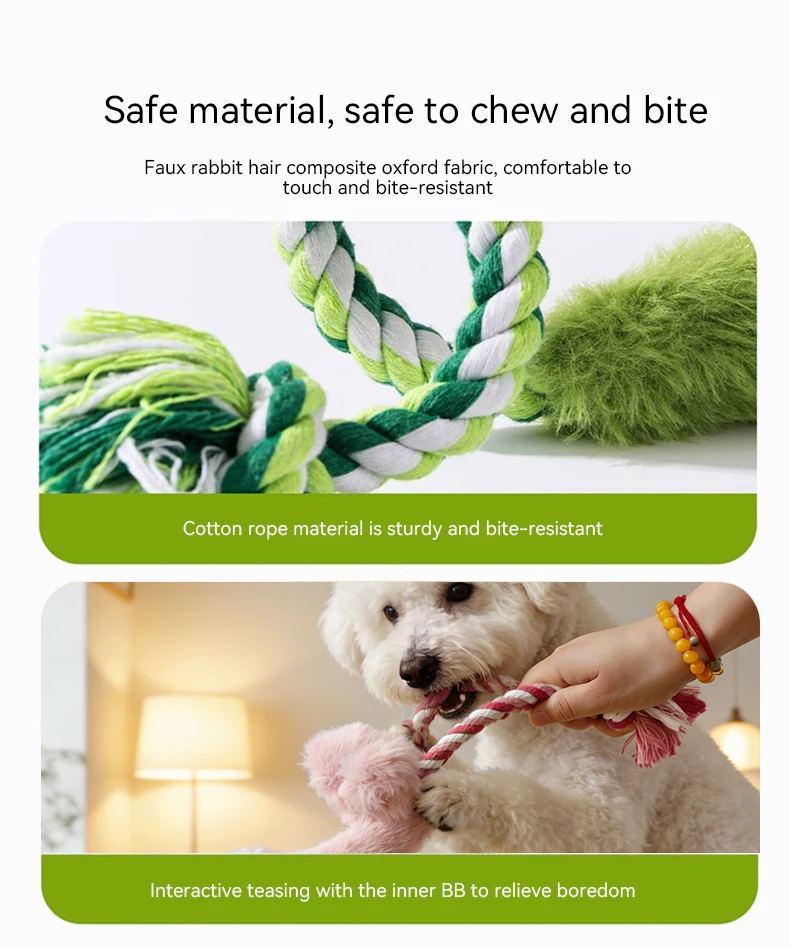 New Cute Small Animal Shape Plush Pet Toy With Squeaker Bite Resistant Chew Toy for Dogs Interactive Pet Supplies factory