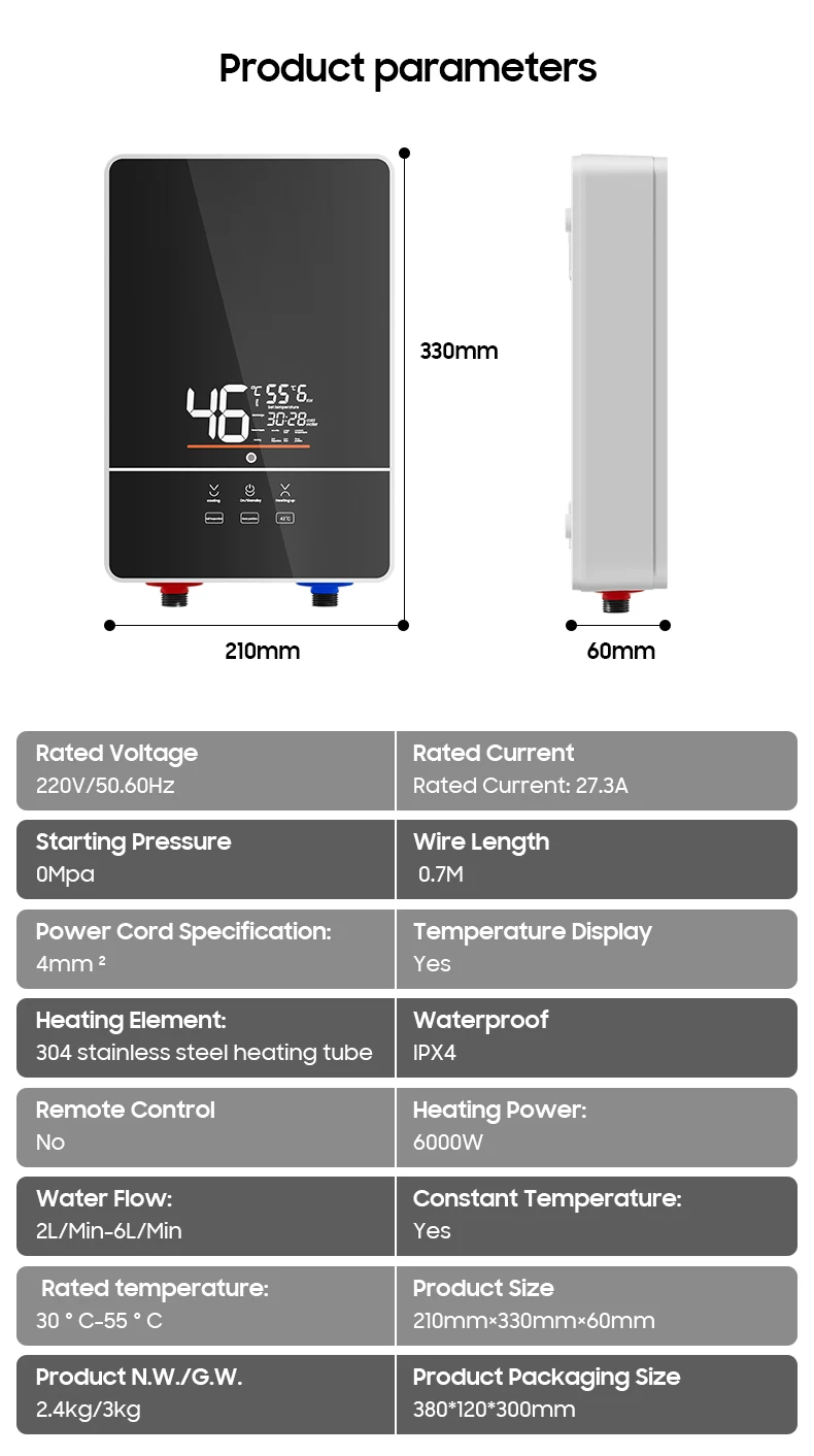 Water Heater, 220V, 6000W - detail 20