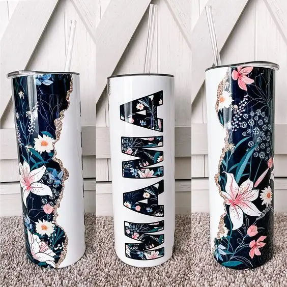 20oz stainless steel insulated white skinny straight sublimation blank tumbler 20 oz with Rubber straw