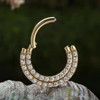 Ring Septum Ring PVD Gold ASTM F136 Titanium Daith Ring Septum Clicker Nose Ring G23 Titanium Body Piercing Jewelry