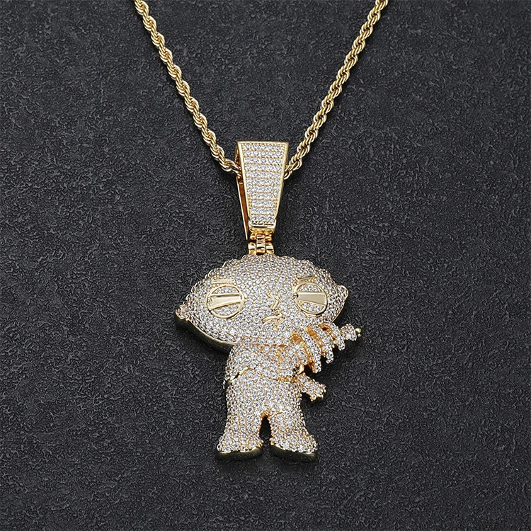 Jwy Fine Jewelry Hip Hop Cartoon Stewie 