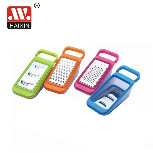 stainless steel plastic multi function cheese bread vegetable grater set cheese bread slicer grater with container and lid