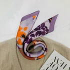 Silk Scarf Black GLS023 Cheap Ladies' Spring Silk Scarf 70*70cm Black Square Scarves