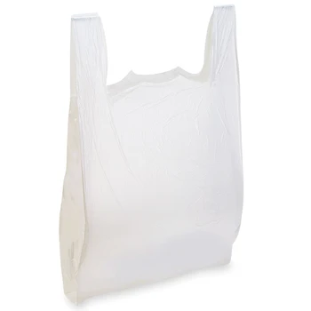 Cheap Grocery T-Shirt Shopping Plastic Bag Milk Tea Take Out Handle Packaging Bags