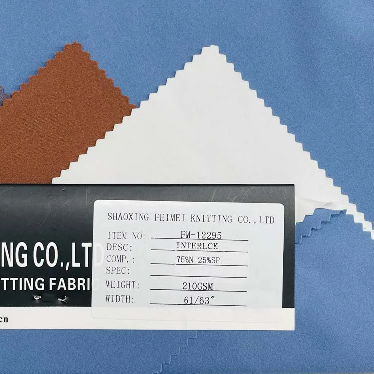 Custom Nylon Spandex Interlock Knit Shapewear Fabric for Active Wear factory