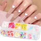 Jewelry Chrysanthemum Nail Jewelry Soft Ceramic Heart-shaped Small Chrysanthemum Cartoon Nail Decoration