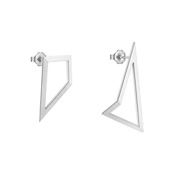 Original Design 18K Gold Plated Stainless Steel Jewelry Irregular Hollow Piercing Triangle Ear Stud For Women Earrings E221472