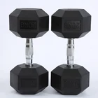 Manufacturer Set Professional Manufacturer Commercial/home Fitness Hex Rubber Coated Dumbbell Set