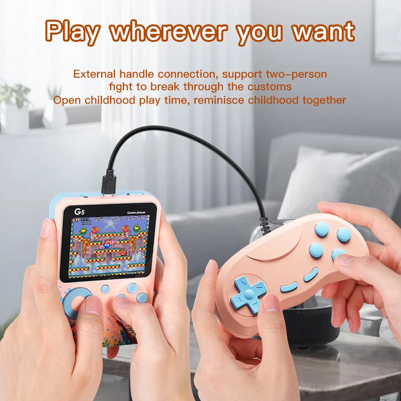 2024 hot sale Wholesale latest G5 portable retro electronic new game console boy with built-in 500 games handheld game player