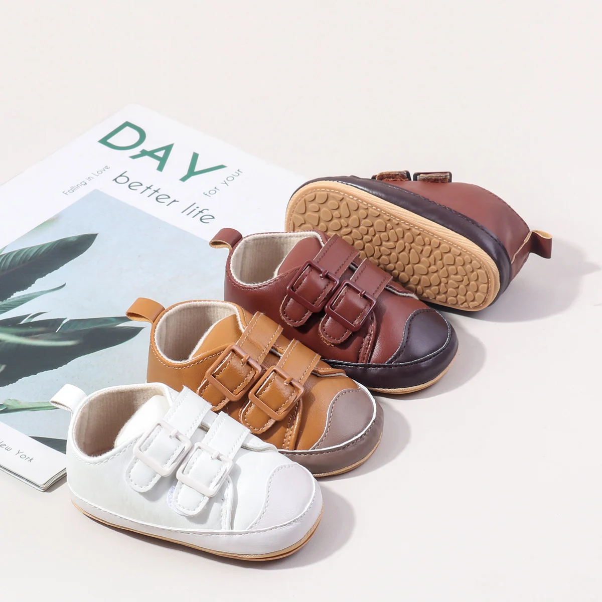 2025 Ing Autumn PU Leather First Walking Baby Boy Shoessolid Toddler Sport Shoes supplier