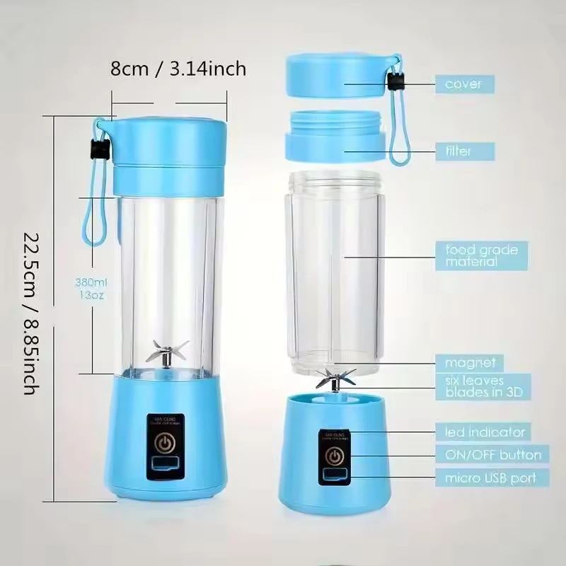 Sell well Home Kitchen Accessories Electric Mini USB Juicer Cup Machine Portable Fruit Kitchen Tools Bottle Juicer Blender