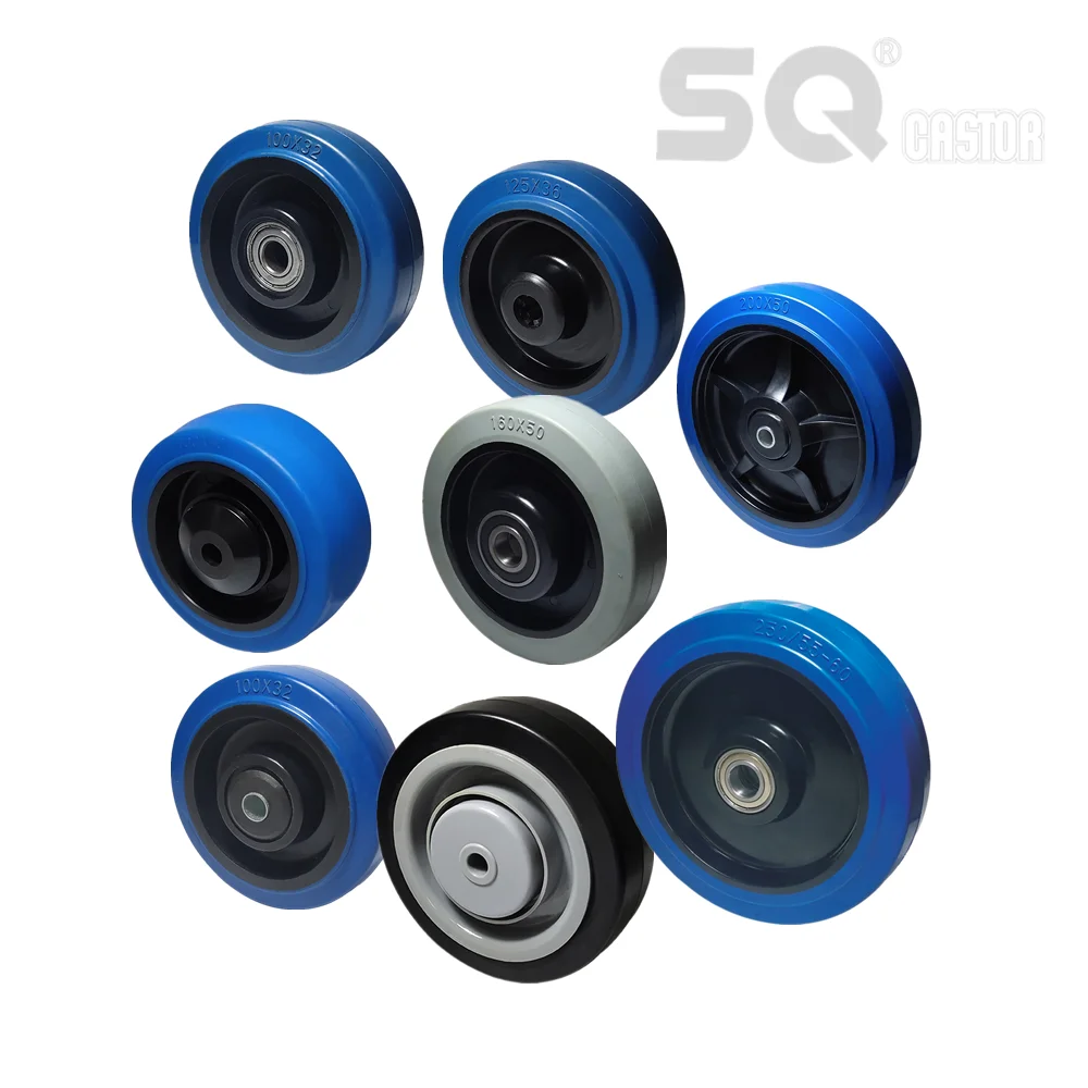 elastic rubber wheels