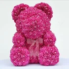 Flower Diamond Artificial 40cm Rose Bear Simulation Flower Preserved Rose Teddy Bear For Valentine's Day Gift
