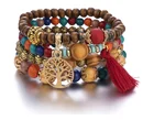 Beaded Bohemian Style Multi-layer Wood Bead Beaded Bracelet Factory Direct Supply Jewelry Wholesale Jewelry