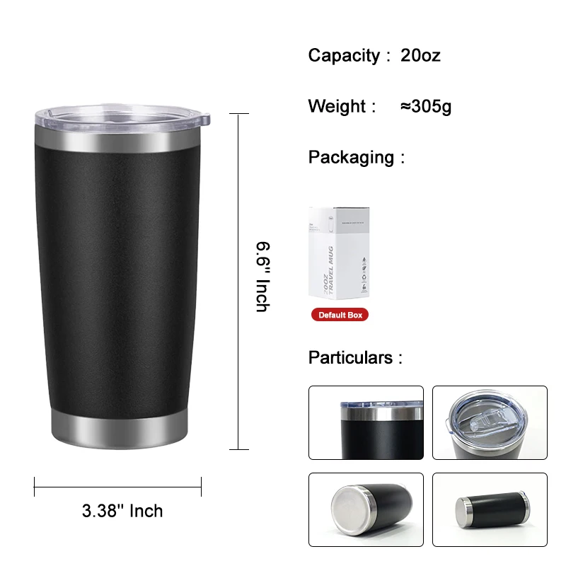 Custom logo 20oz multi-colored metal hot cold drink beer cup stainless steel vacuum insulated tumbler coffee travel mug