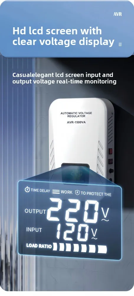 product direct supply avr series 1000va single phase 220v ac household stabilizer digital display overvoltage protection for air-12