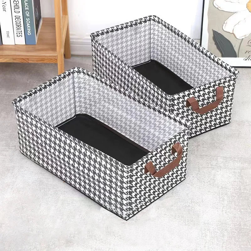 2024 Fashion Design Multifunction Fabric Storage Box  for Clothes Foldable with Handle Cabinet Organizer Clothes