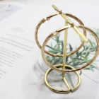 Hoop Temperament Fashion Geometric Big Circle Hip-hop Hot Elegant Women Party Wedding Jewelry Hoop Earrings