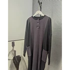 Long Round Skirts Customize High Quality Polyester Cotton Long Sleeve Round Neck Long Skirts